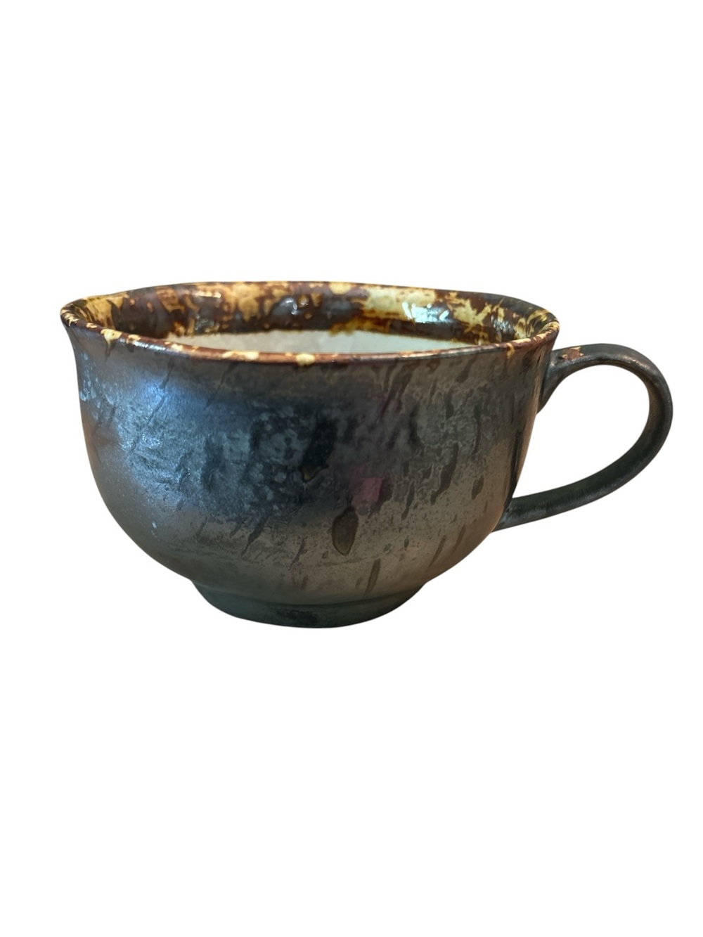 Vance Kitira Large Soup Bowl Rustic Pottery Mug with Handle Made in Thailand